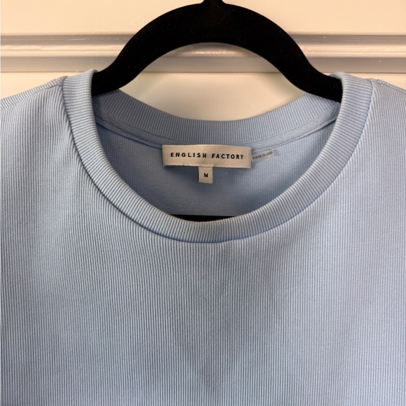 English Factory Sky Blue Ruffle Sleeve Tee - Picture 4 of 6